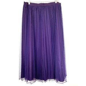 3/$15🌷sale! DKNY pleated midi tulle skirt, NWT